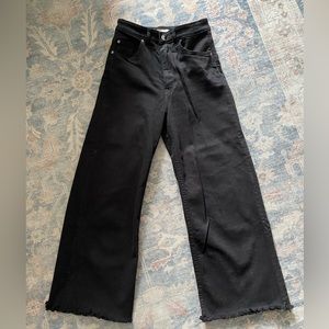 H&M wide leg cropped denim